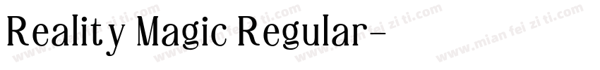 Reality Magic Regular字体转换